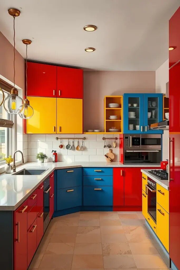Vibrant Kitchen Designs: Mixing Colors for a Bold Look - photo 2