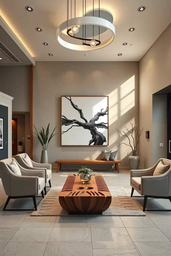 Bringing Art into Minimalist Lobby Design