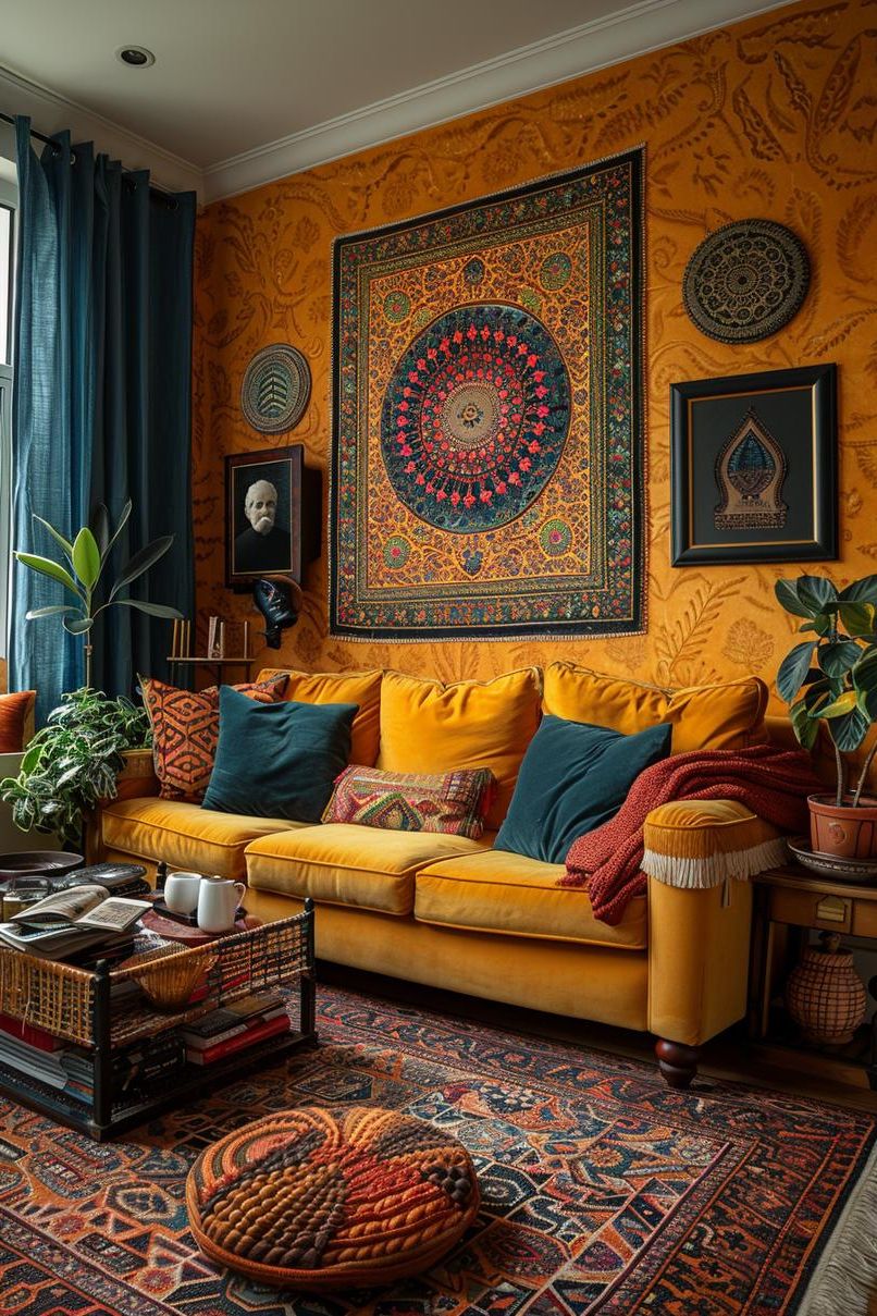 9. Eclectic Wallpaper Fusion Ideas