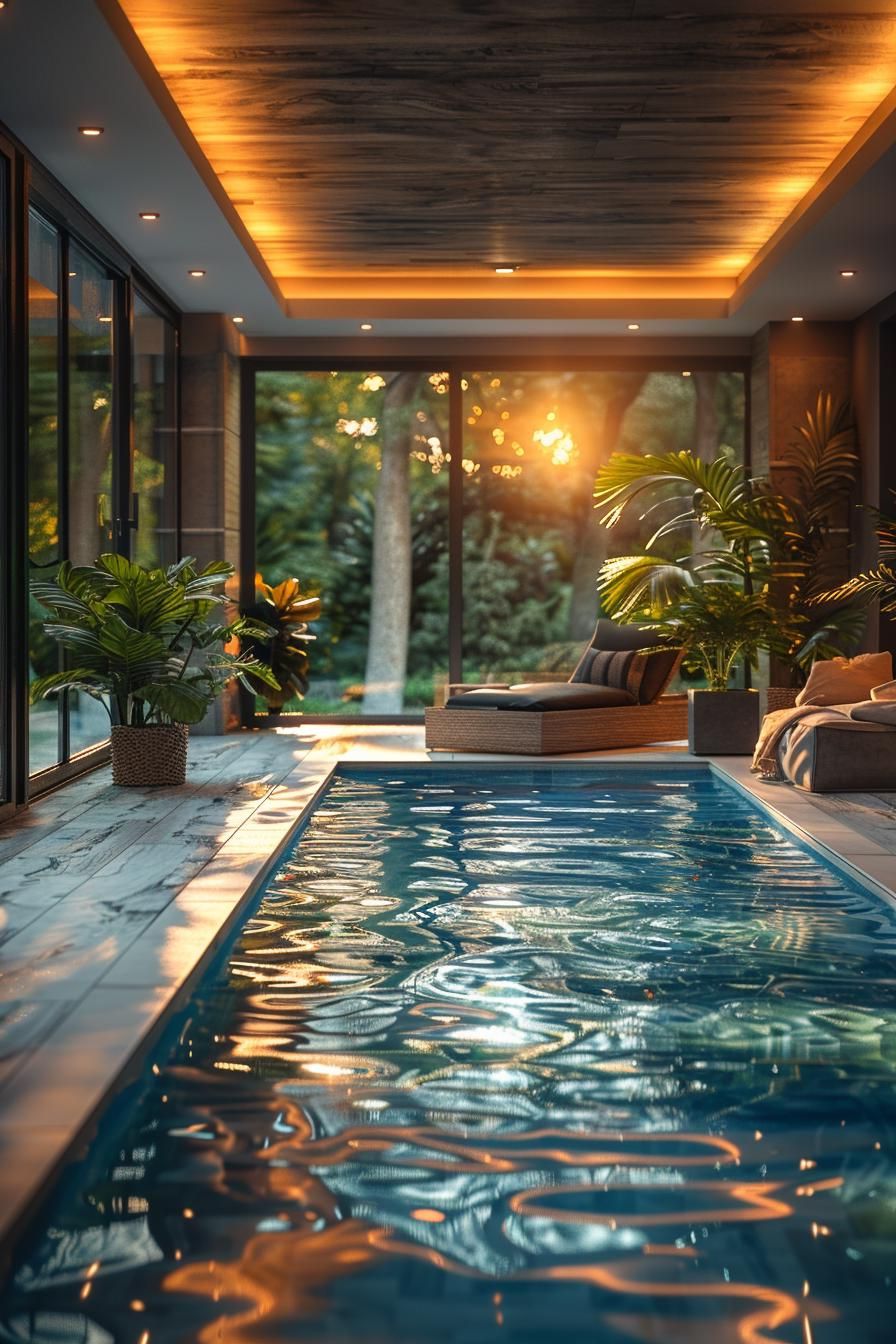 6. Bright Indoor Pool Room Ideas - photo 2