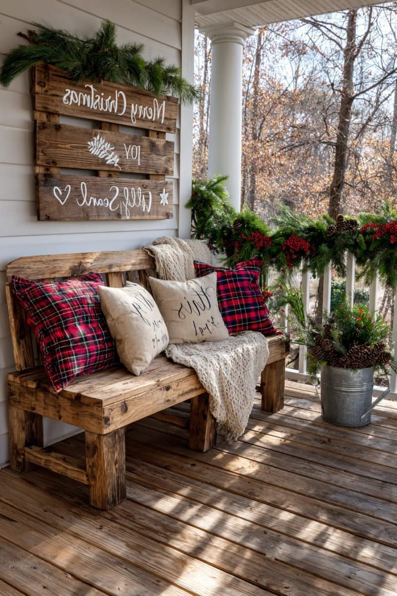 10. Pallet sign with hand-lettered holiday quotes - photo 2