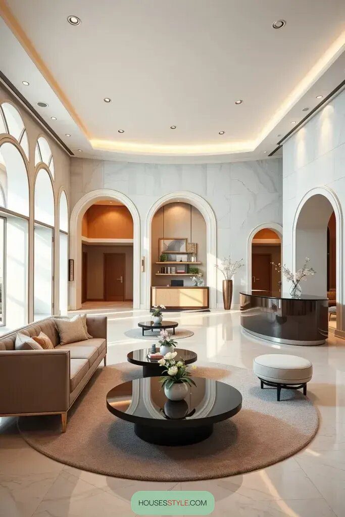 Curved Lines in Modern Minimalist Lobbies - photo 2