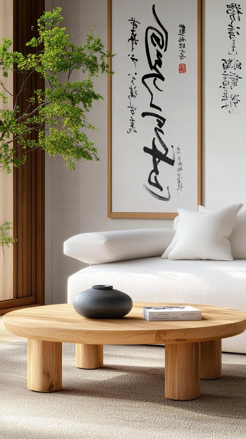 12. Calligraphy Scrolls Meet Nordic Wall Art