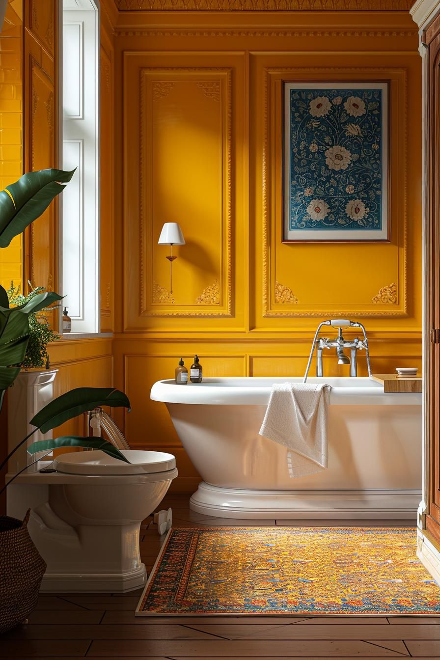 9. Energizing Saffron Bathroom Color Ideas - photo 2