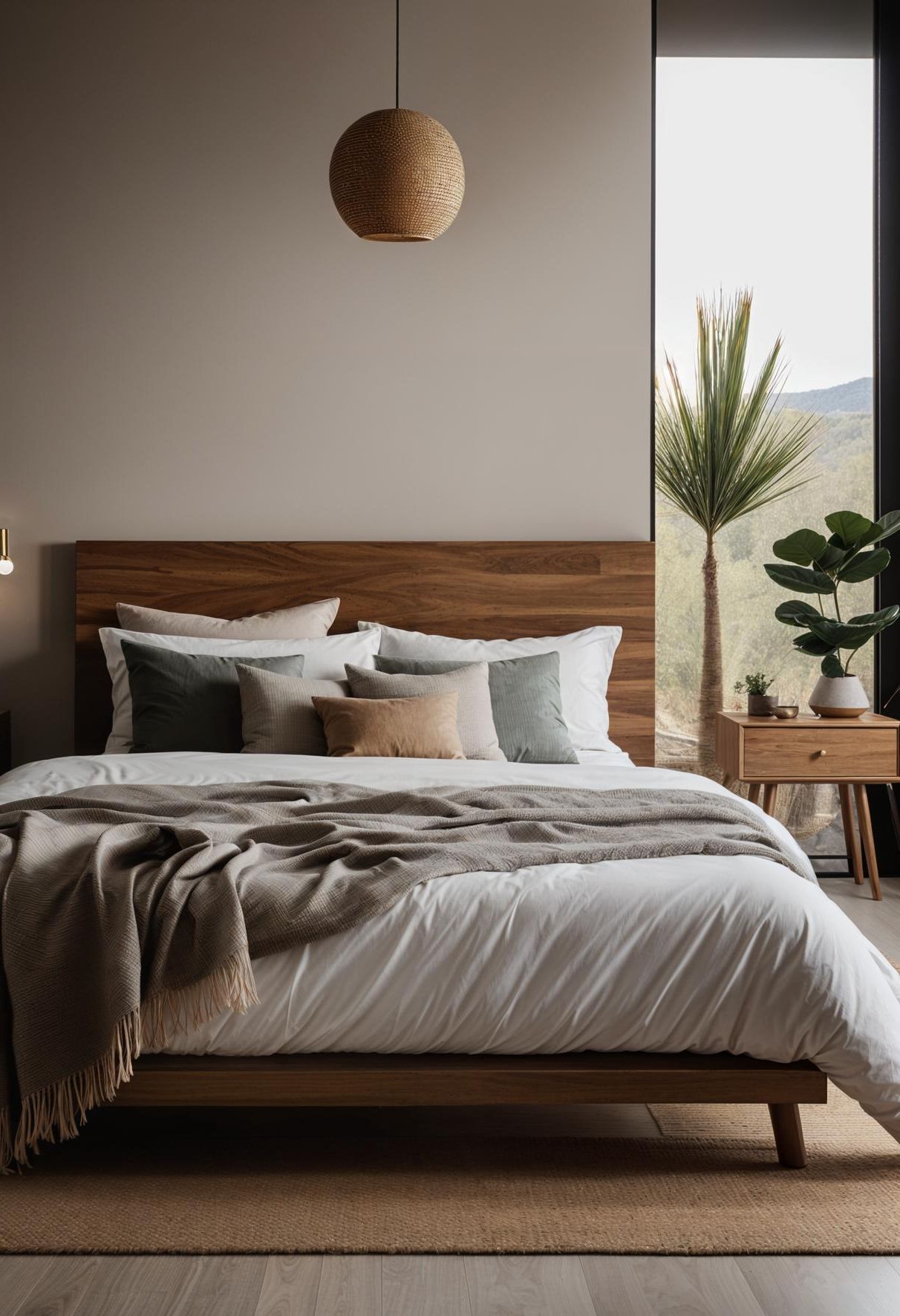 35. Tranquil Natural Bedroom Style