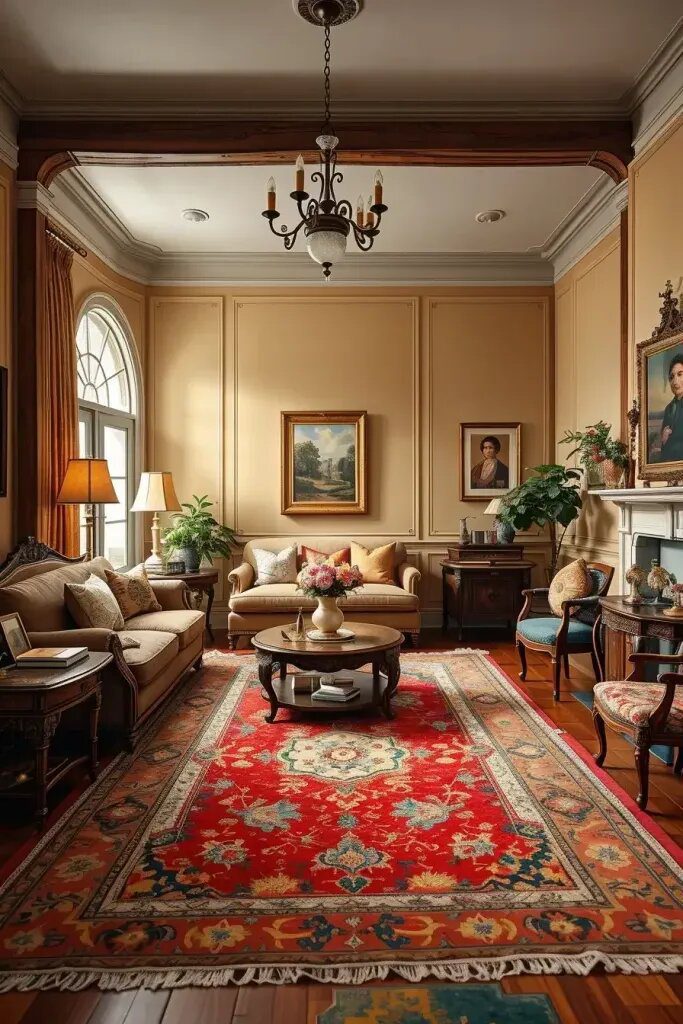 Ornate Rugs to Ground the Room
