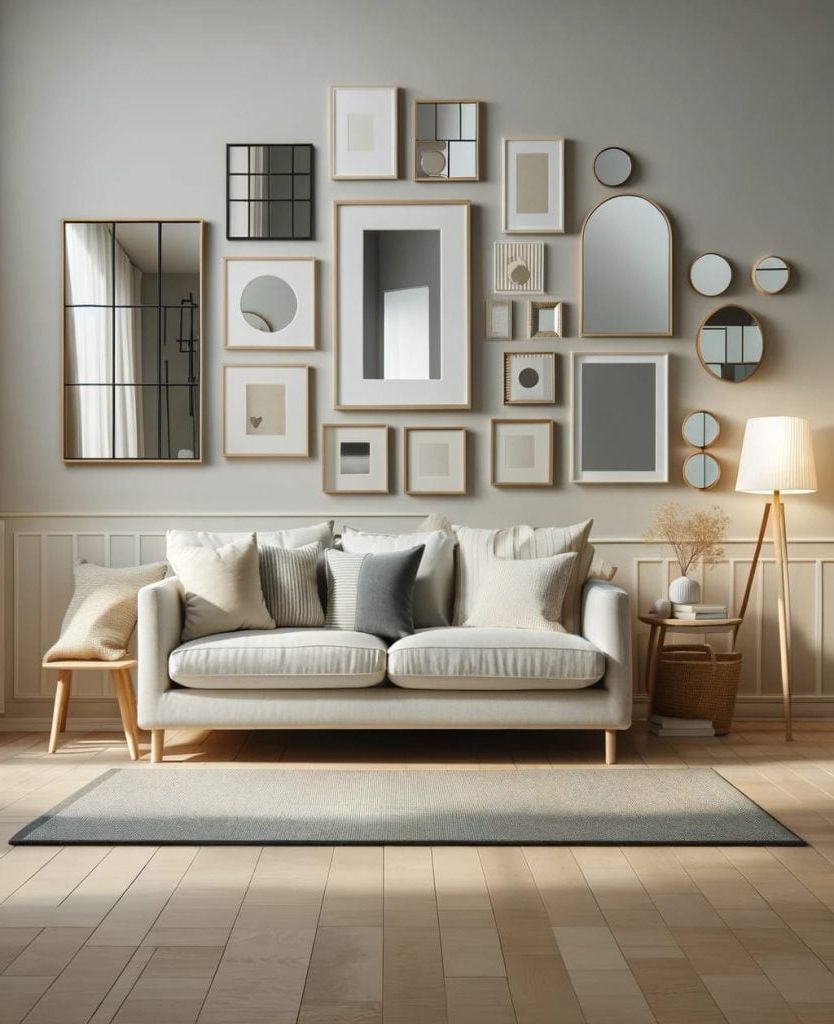 4. Gallery Wall of Mirrors