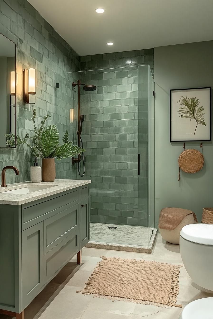 2. Sage Green Color Trend for Bathrooms