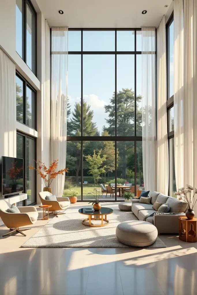 3. Oversized Windows for Natural Light and Elegance