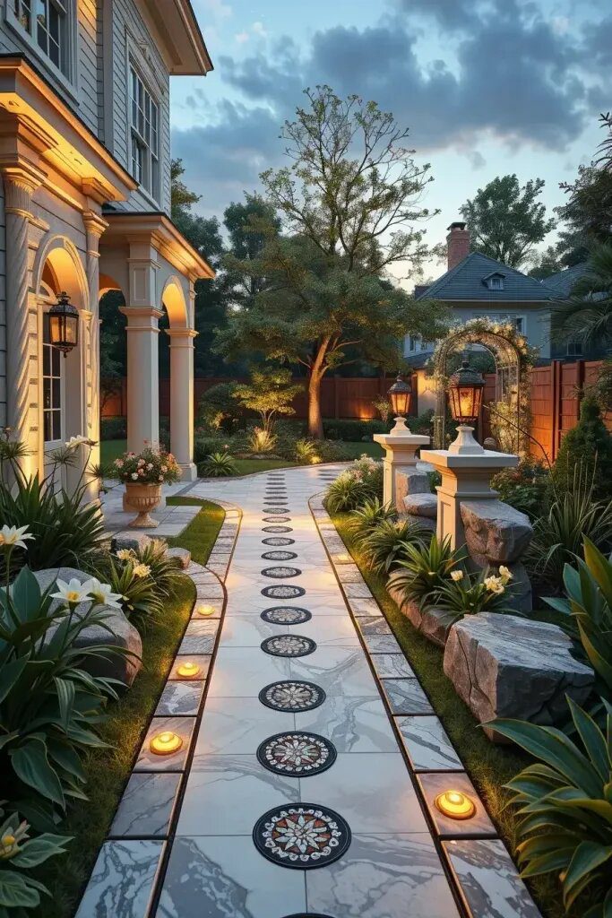 Marble and Stone Paths With Regal Charm