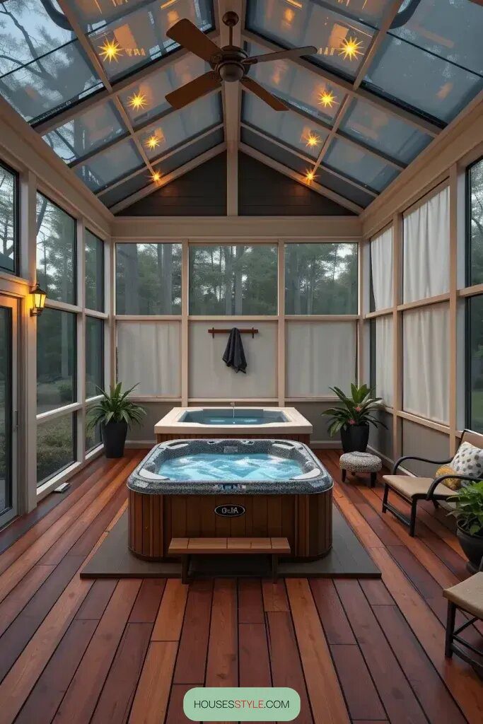Luxury Living: Relaxing Retreat with Hot Tub in Screened Porch