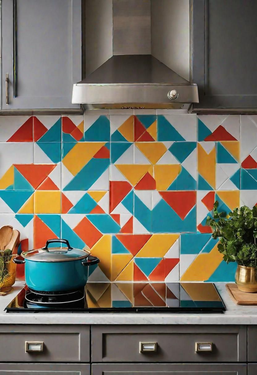 8. Geometric Tile Backsplash Ideas