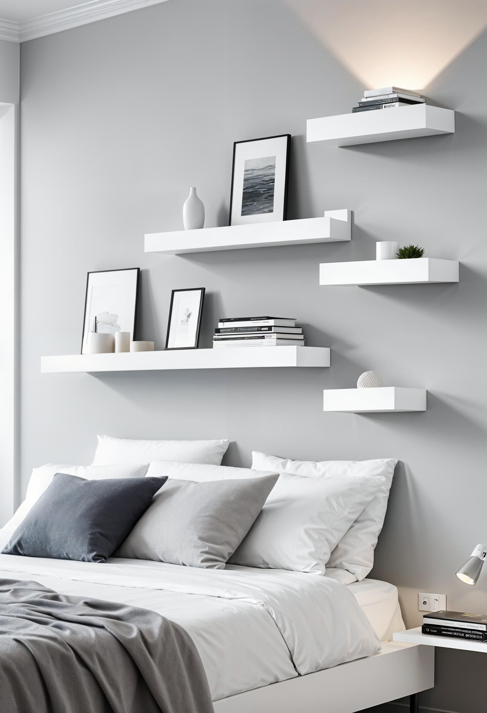 33. Floating Shelf Decor with Arctic Theme