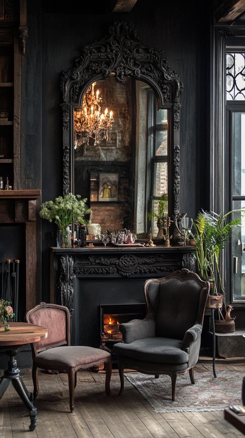 13. Bold Mirror Ideas for Moody Farmhouse Rooms
