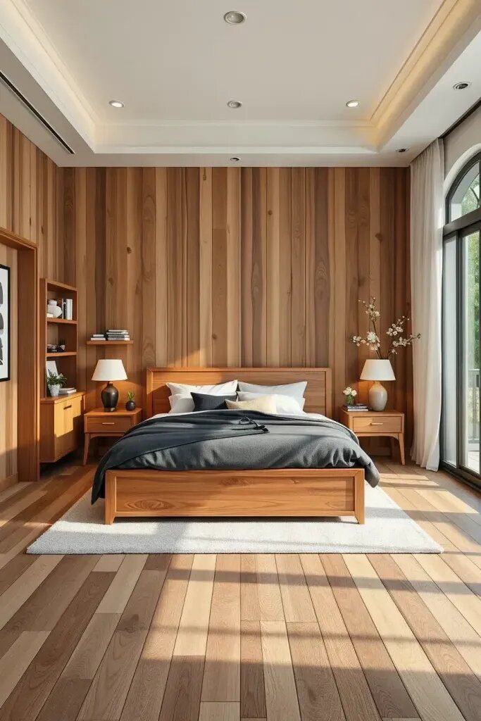 Warm Wood Tones with European Minimalism
