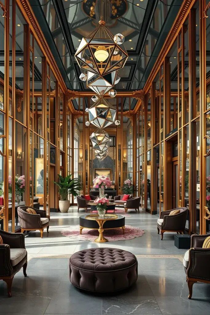 Using Mirrors to Expand a Lobby's Space - photo 2