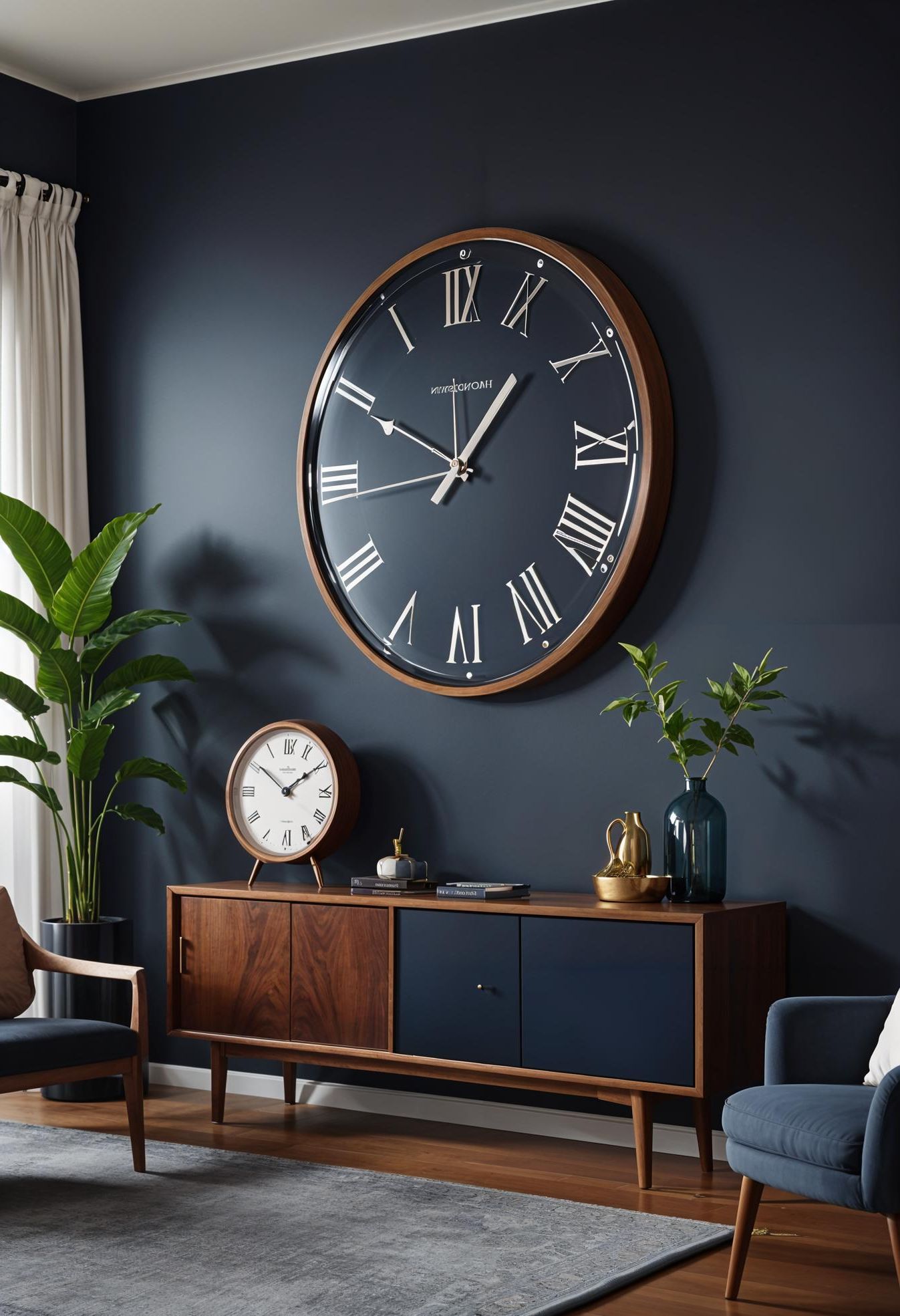 4. Sleek Midnight Blue Living Room - photo 3