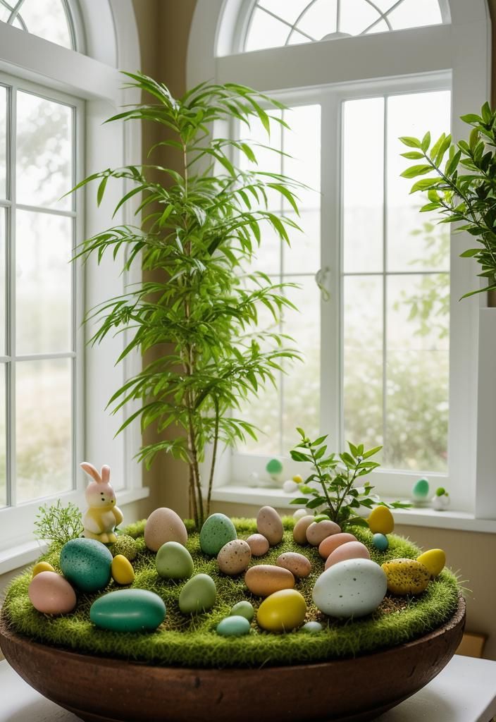 4. Grass and Eggshell Easter Garden