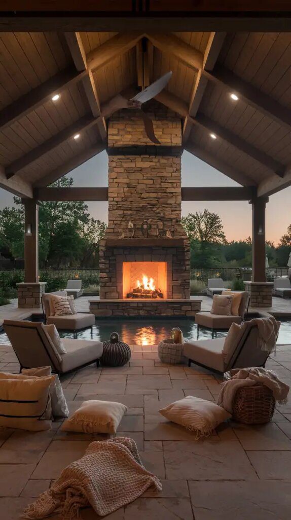 Fireside Evenings: Elegant Pavilion Inspiration