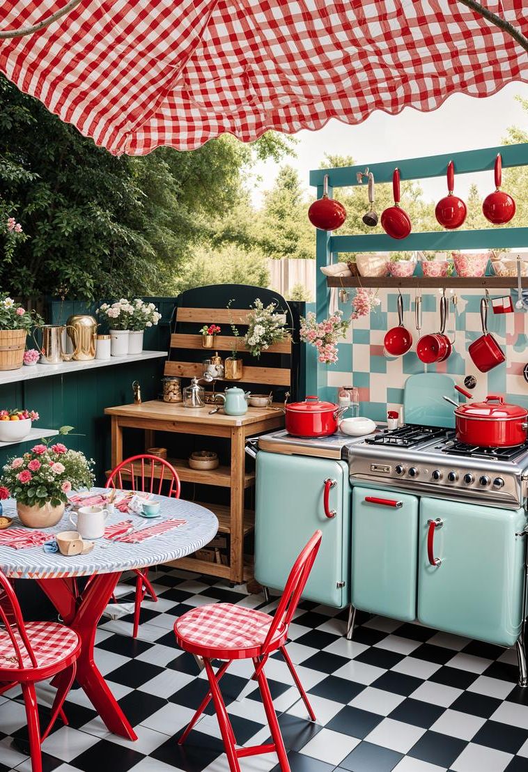 9. Retro-Style Outdoor Kitchen Looks - photo 3
