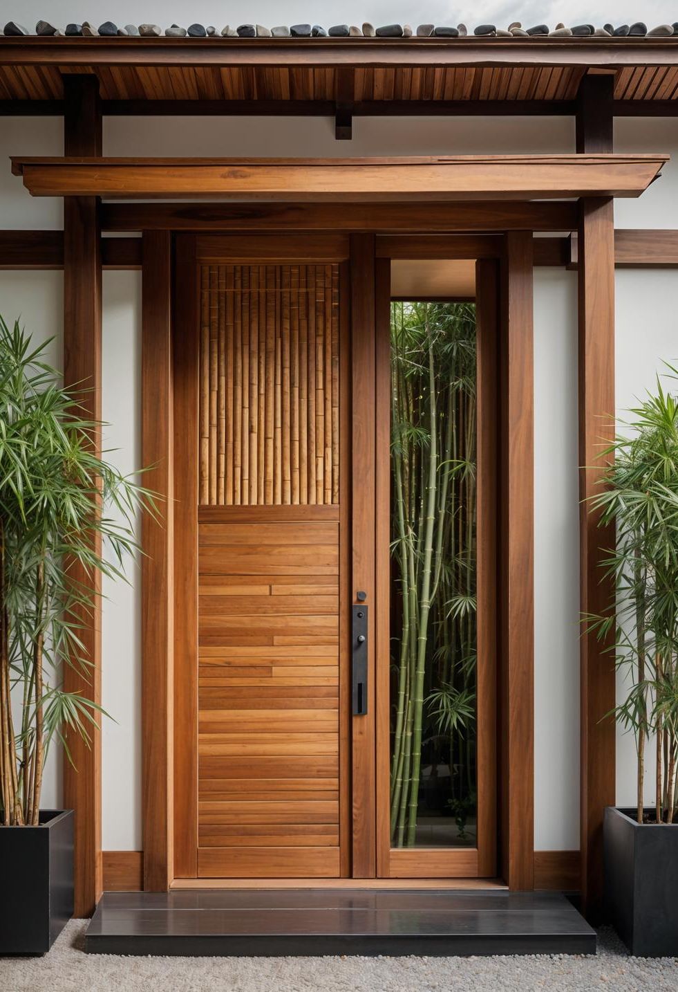12. Zen-Inspired Wooden Entry Door - photo 3