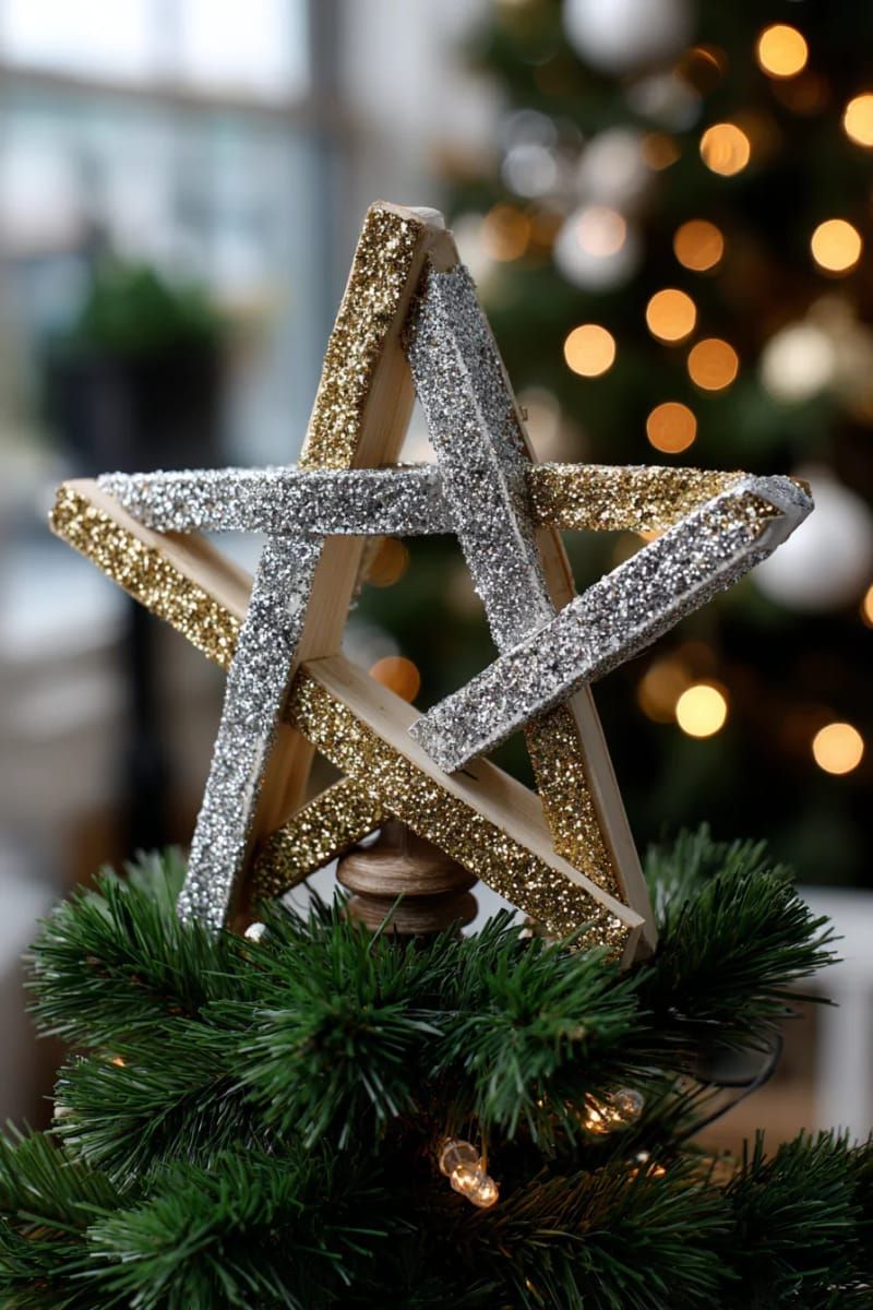 8. Popsicle Stick Star Tree Toppers - photo 2