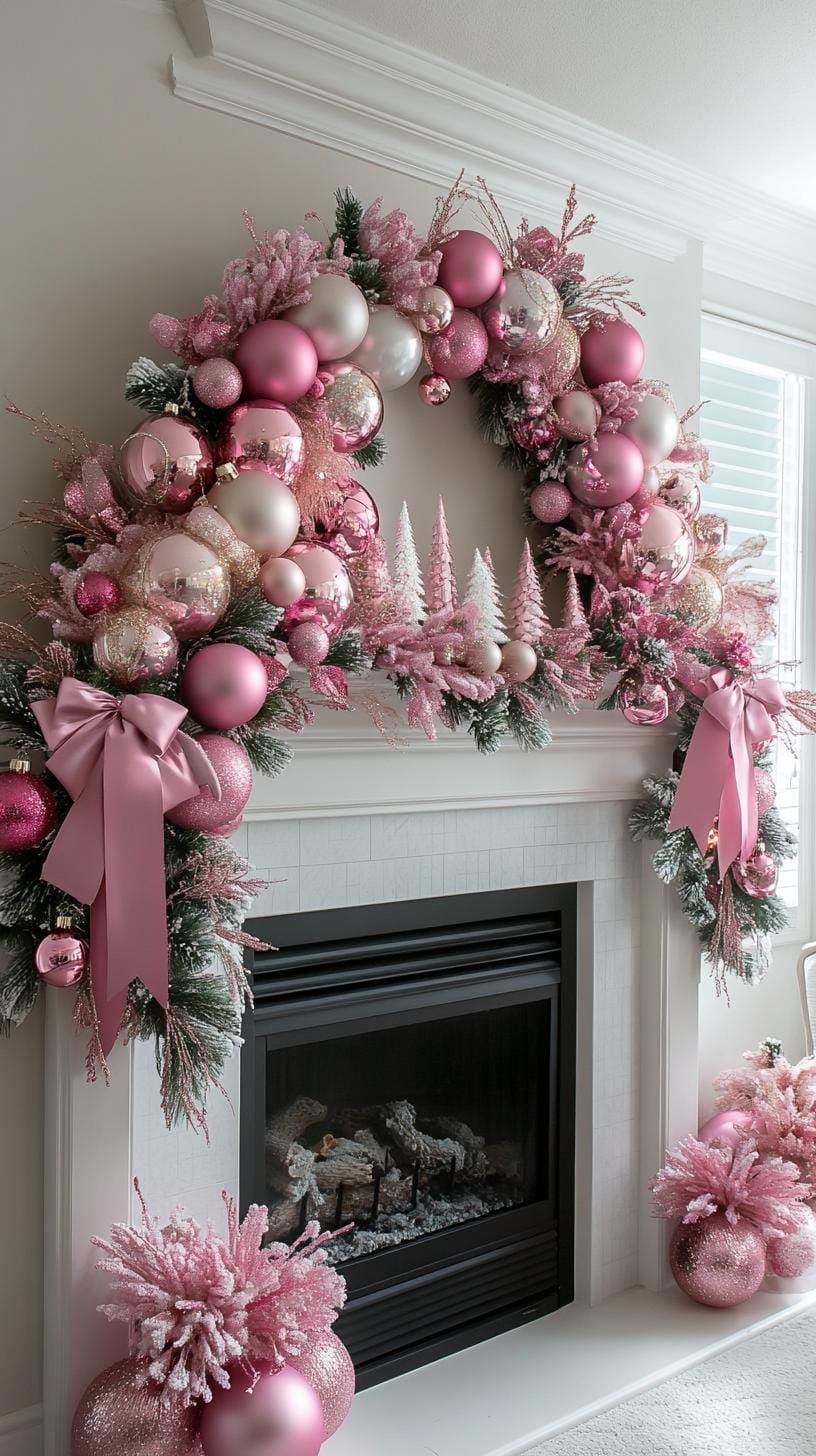 12. Playful Pink and White Mantel - photo 2