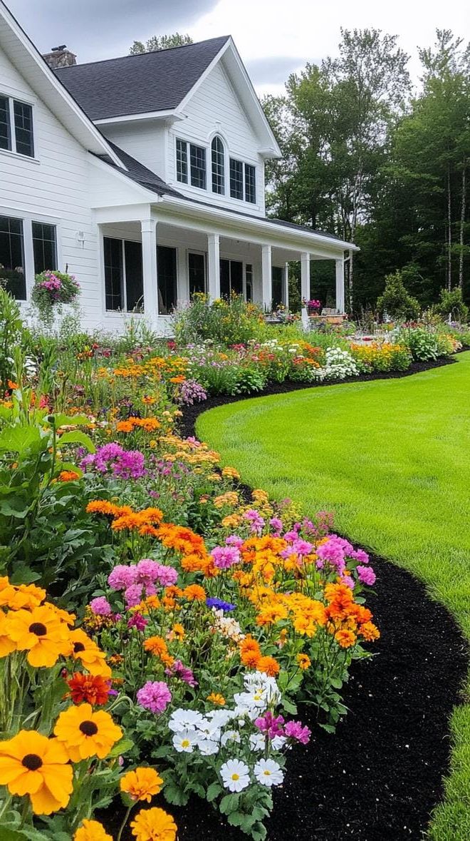 19. Modern Flower Beds with Black Mulch - photo 2