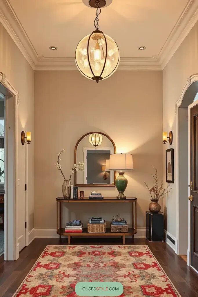 Layered Lighting for a Warm, Inviting Foyer