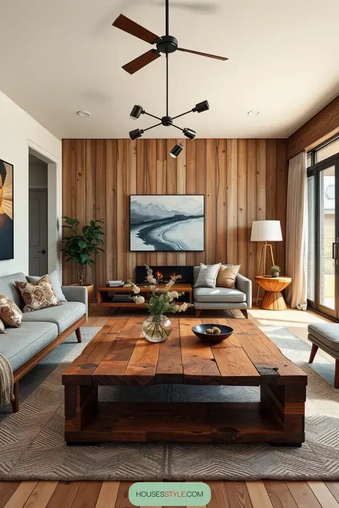 Mixing Contemporary Style with Natural Wood Furniture