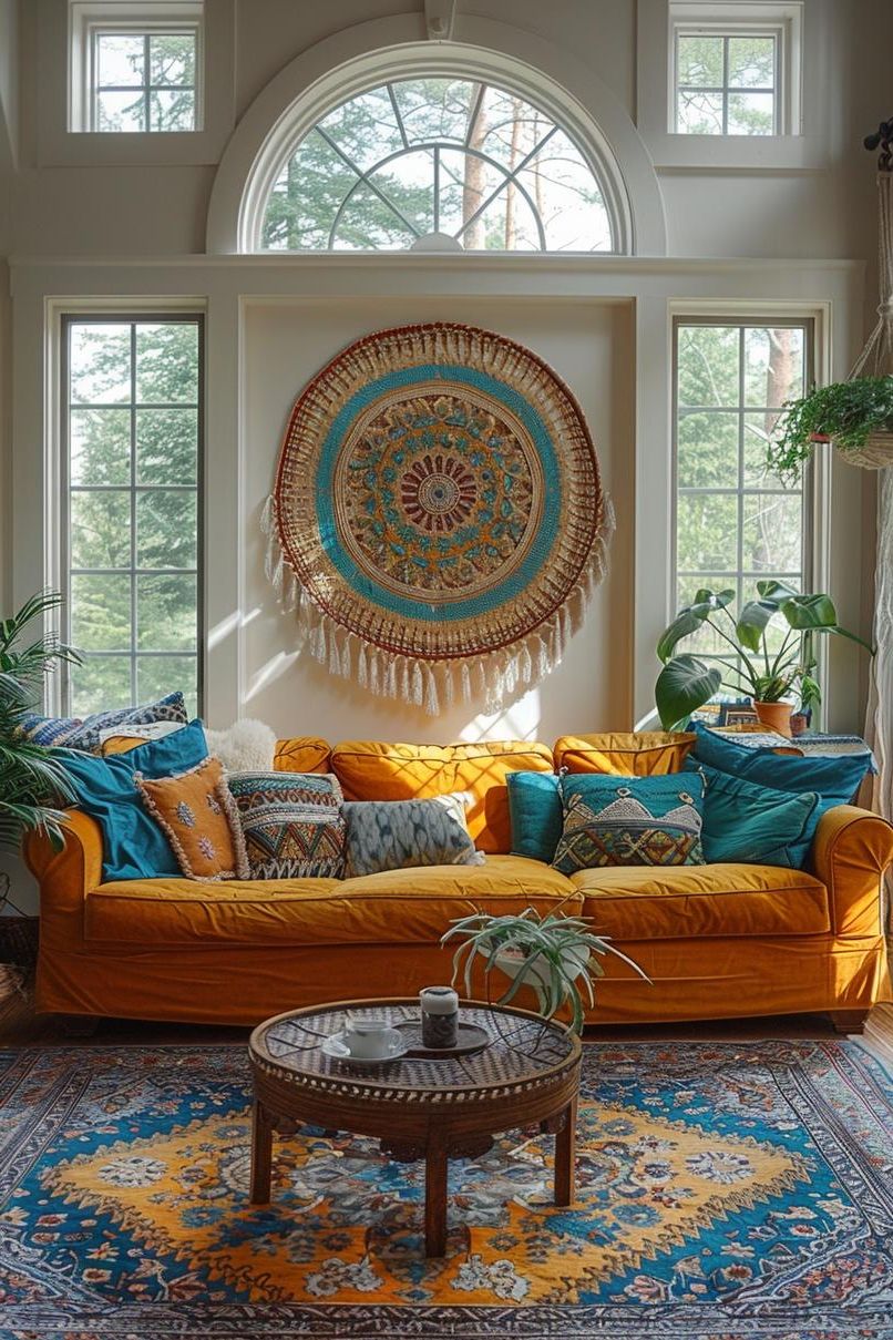 10. Boho Dreamcatcher Paired with a Noguchi Table