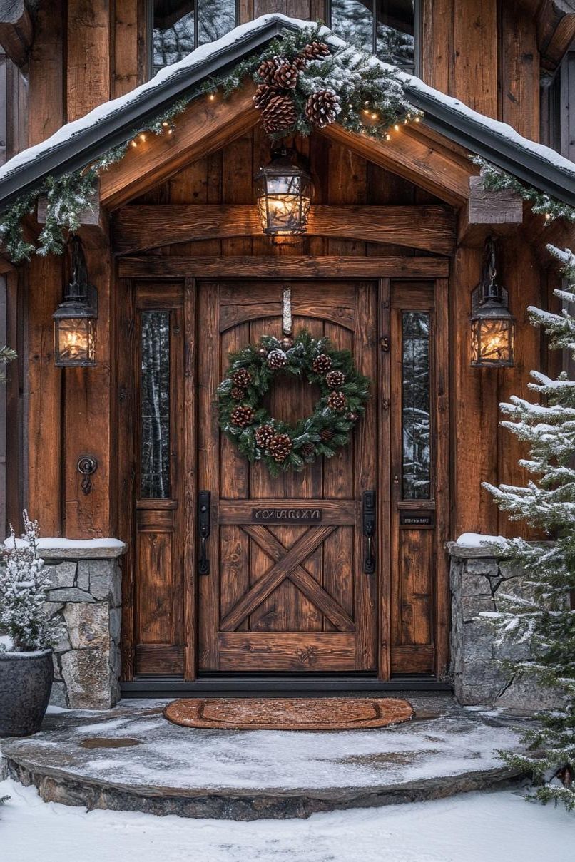 4. Handmade Evergreen Branch Wreaths