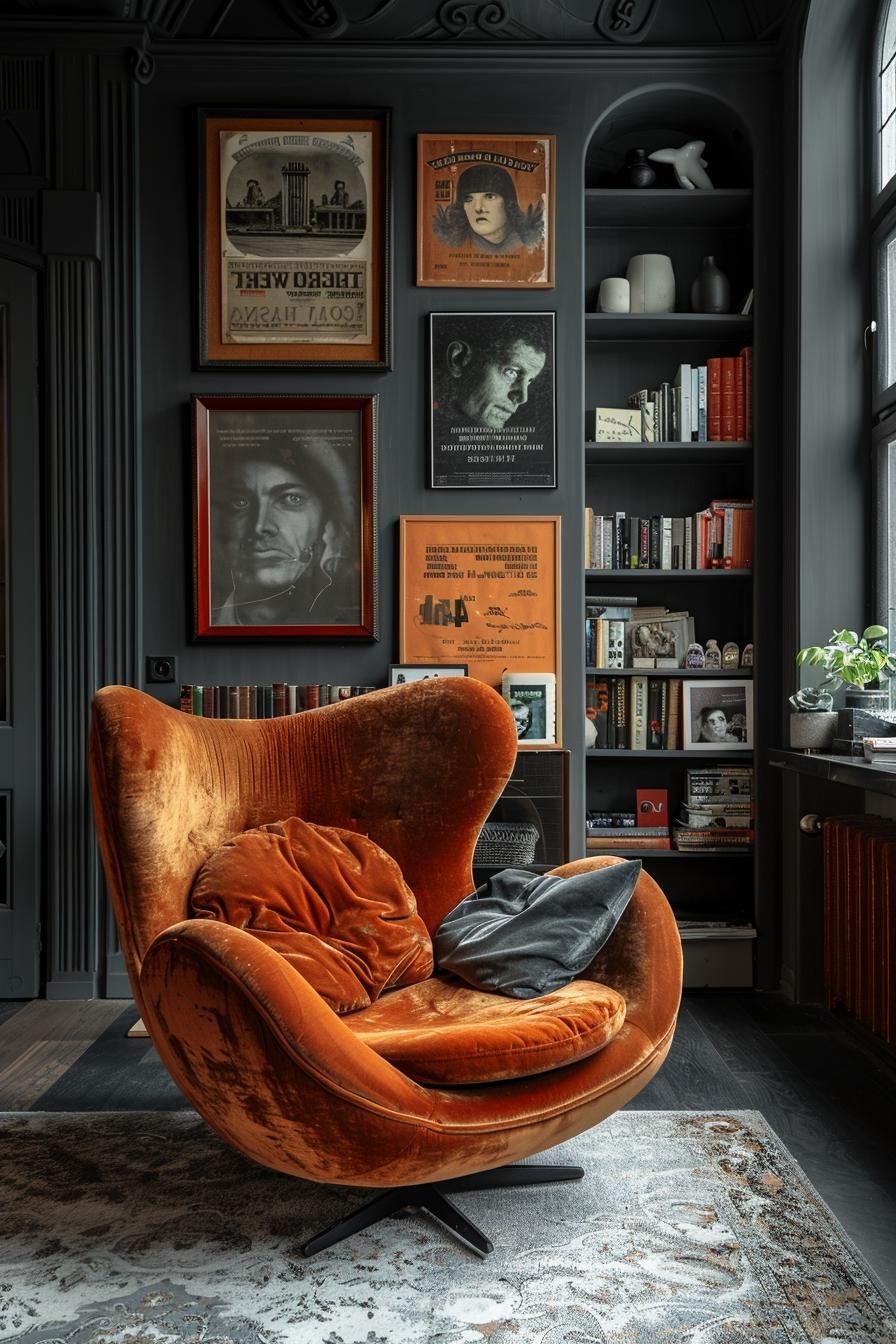 9. Retro Chic Living Room Styling