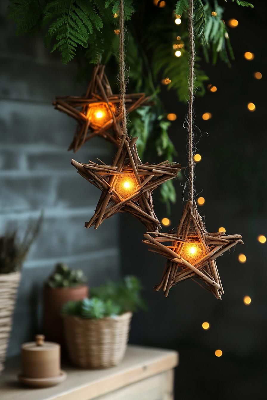 17. Starlight Twig Ornament Ideas - photo 3