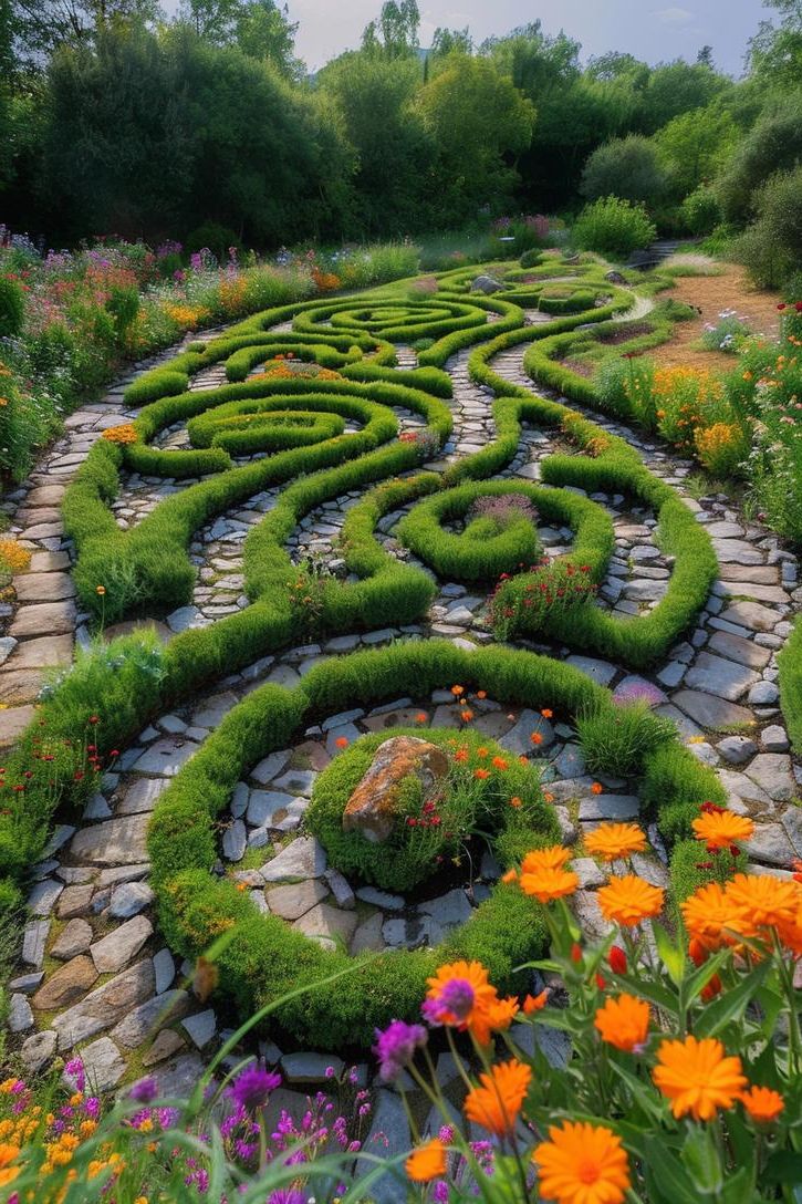 5. Mystical Wildflower Labyrinth Atmospheric