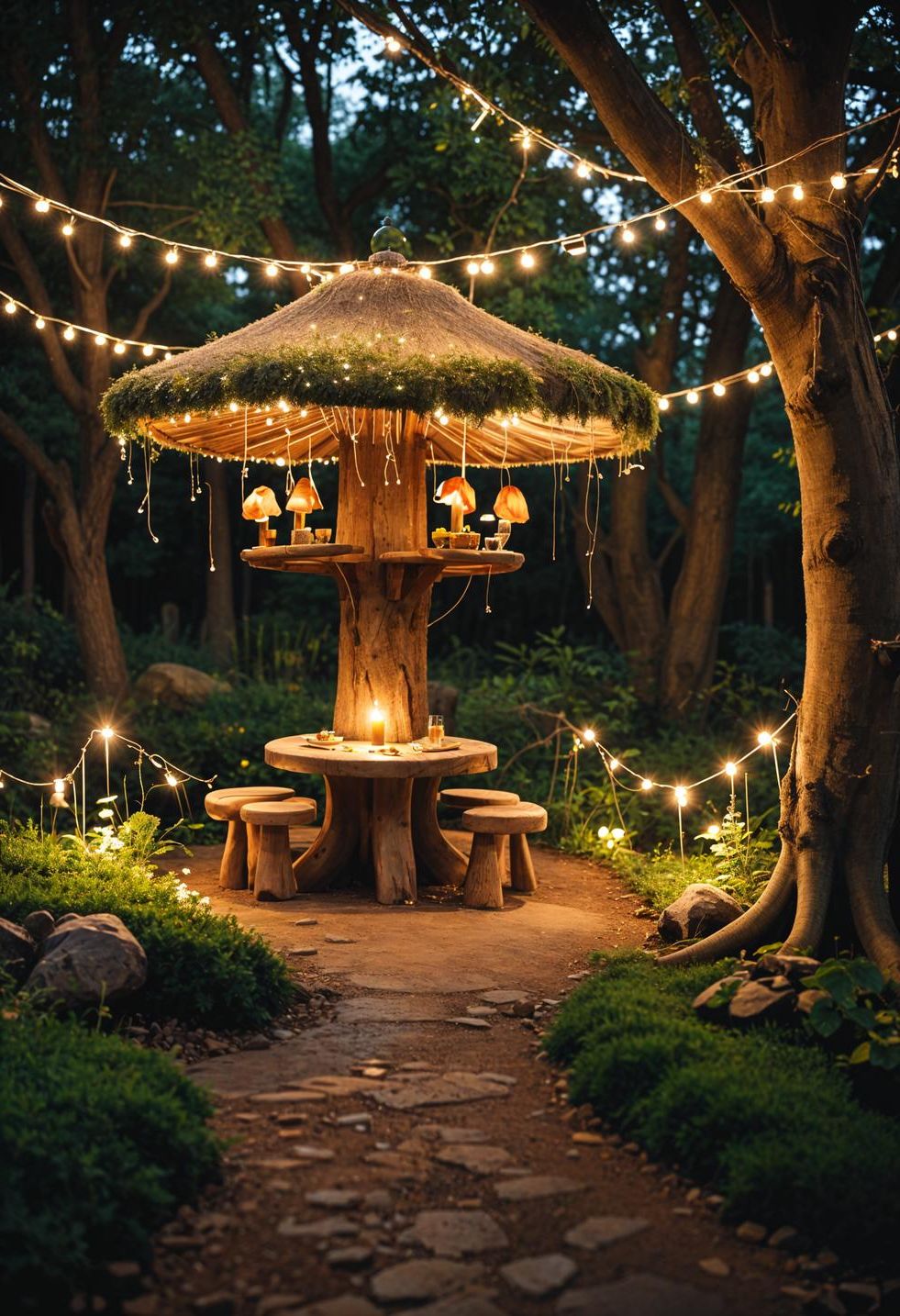 22. Toadstool Garden Retreat Ideas