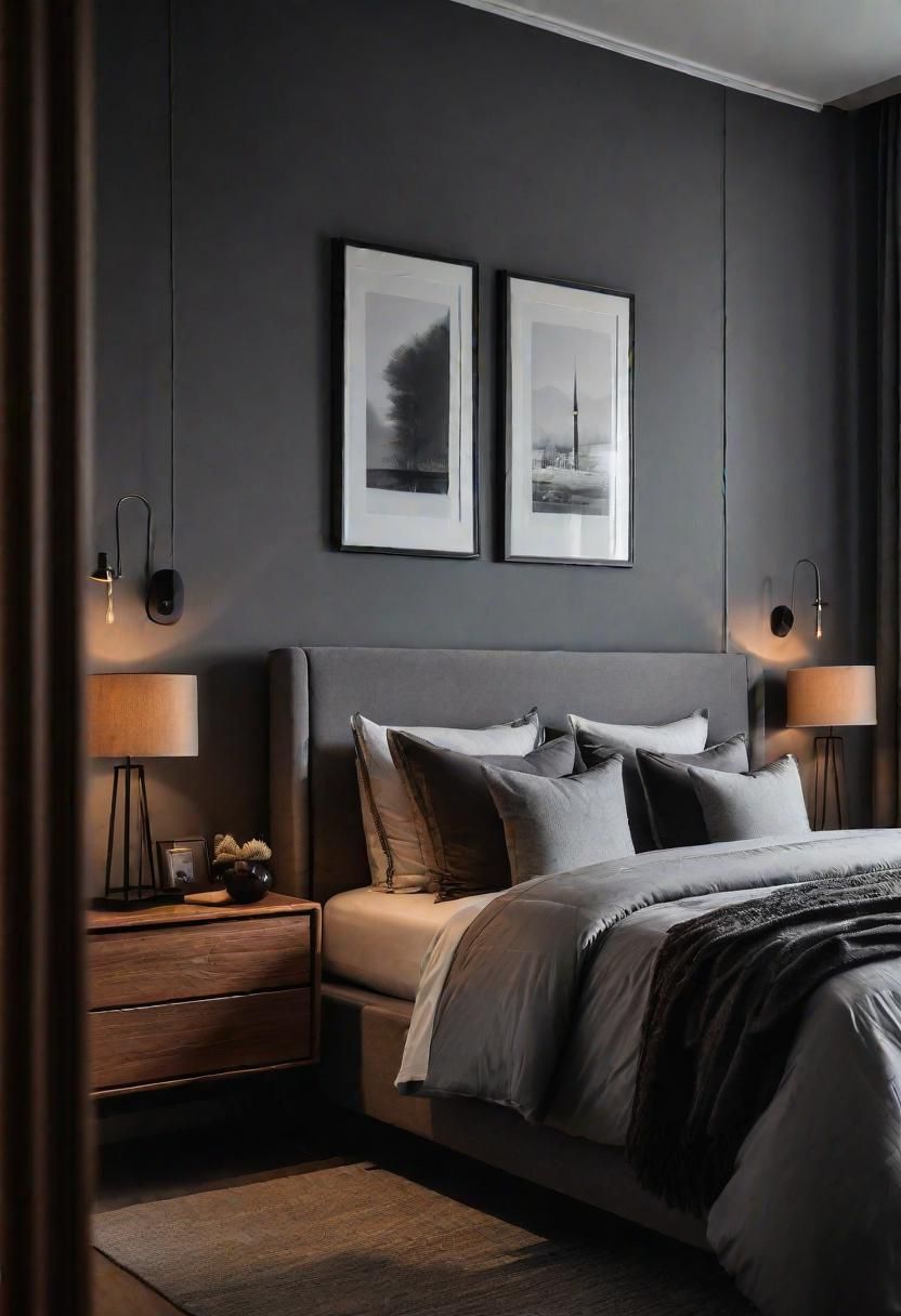 17. Cozy Grey Bedroom Design Ideas