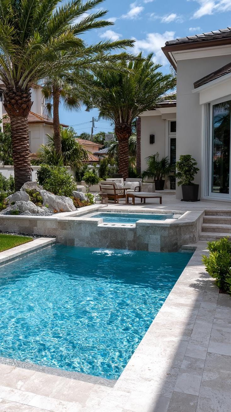 3. Chill out in the pool with a hot tub and tanning ledge! - photo 2