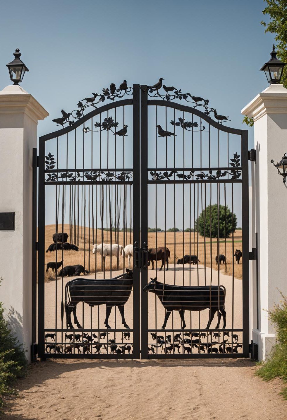 11. Metal Farm Animal Gate Art