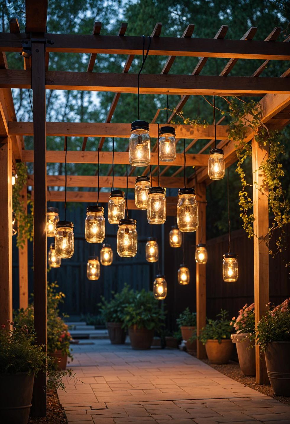 6. DIY Mason Jar Chandelier