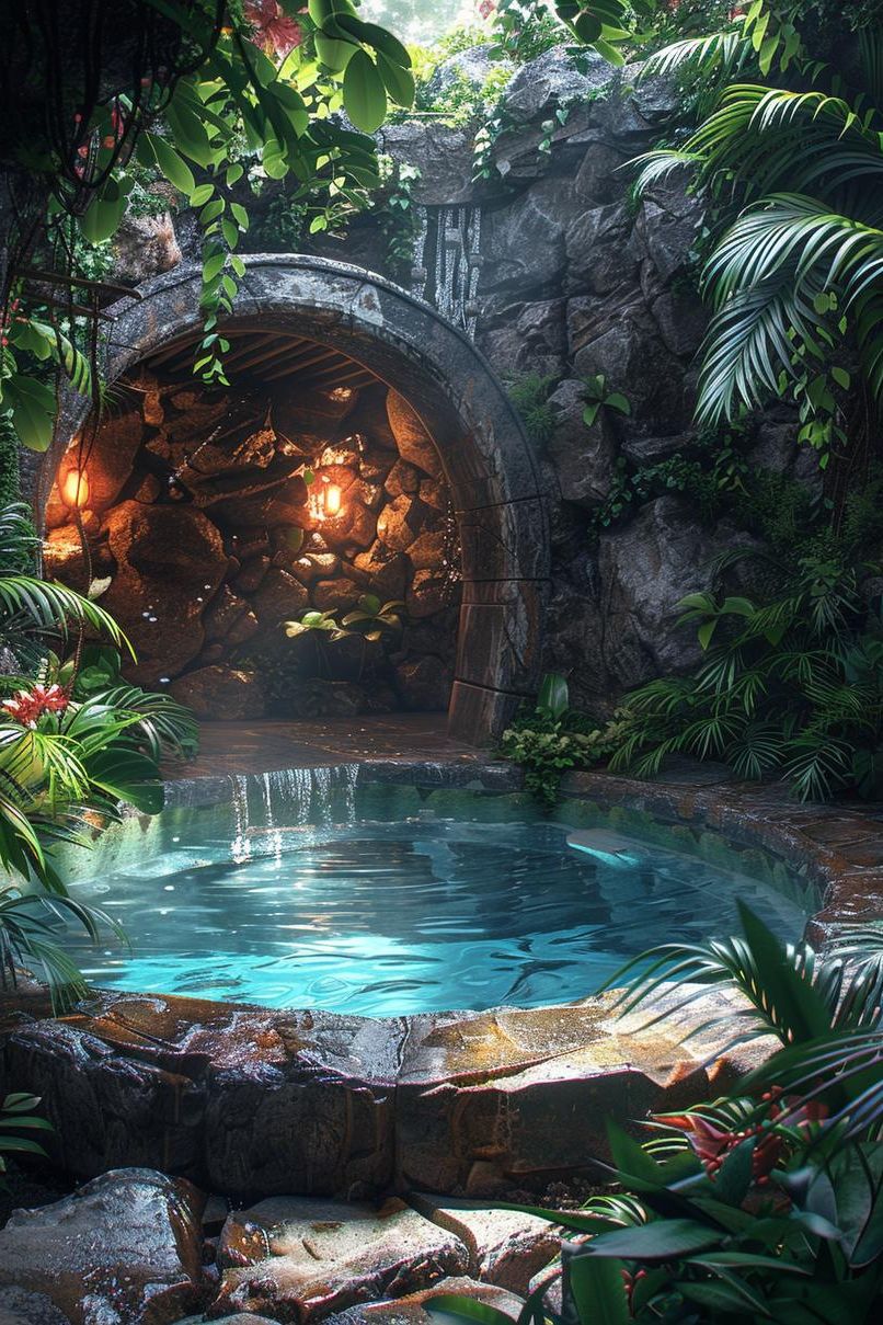 17. Hidden Cave Pool Feature Ideas - photo 3