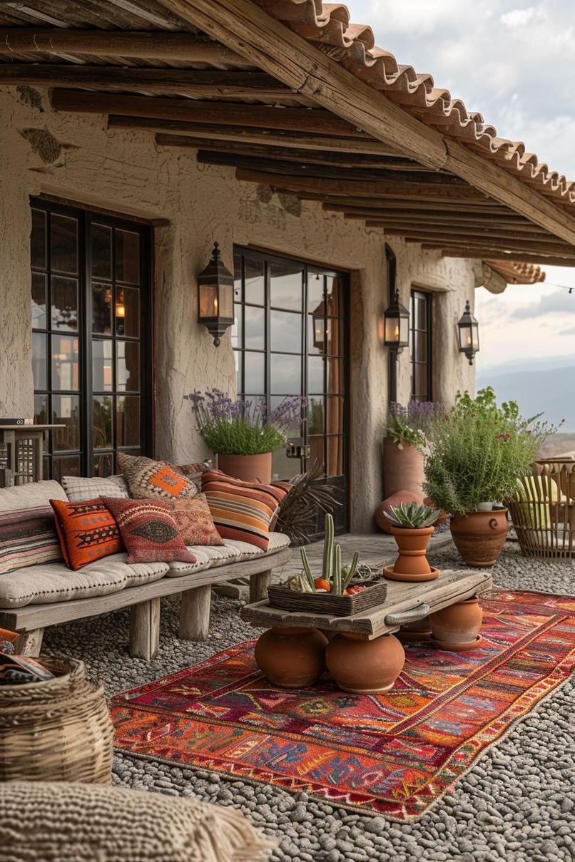 12. Southwestern Gravel Patios with Bold Textiles - photo 2