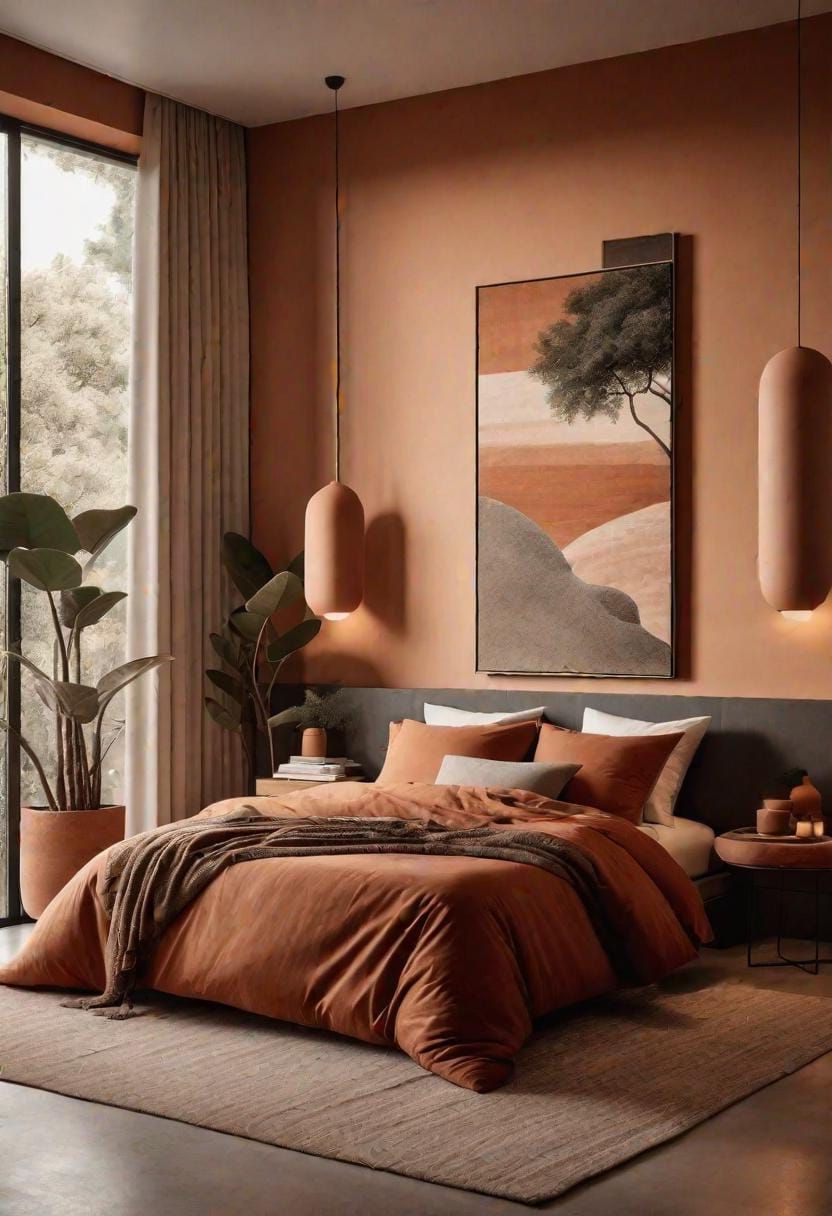 18. Earthy Bedroom in Terracotta Tones - photo 2