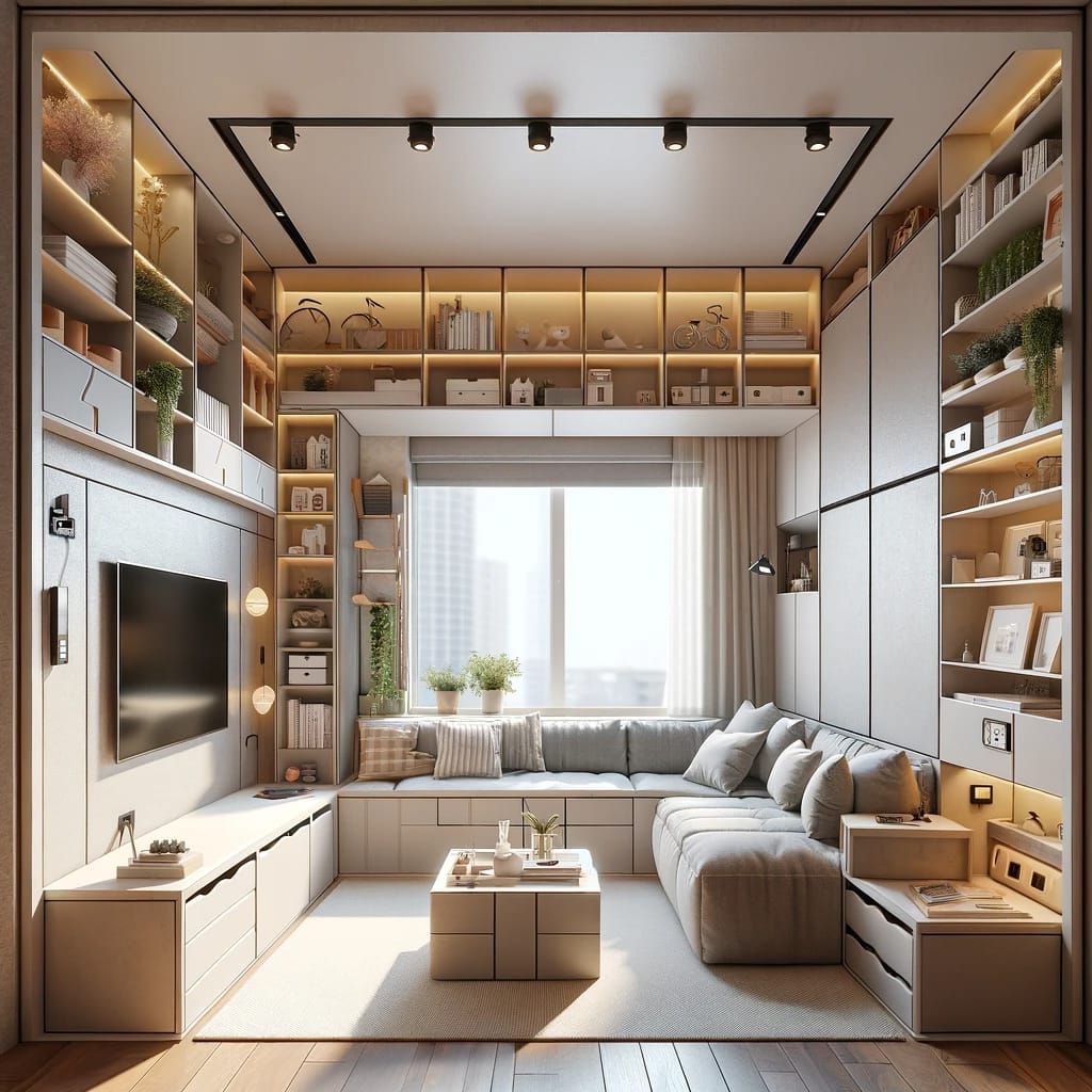 27. Sleek Living Room Storage That Stays Functional