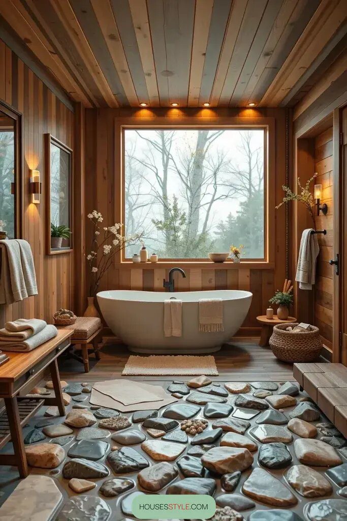 Spa-Style Rustic Bathroom Ideas to Try - photo 2