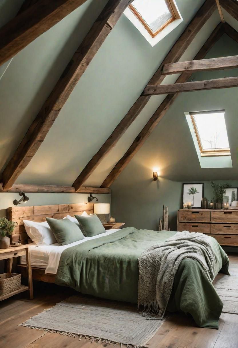 12. Sage Green Rustic Loft Style
