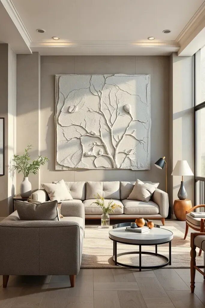 21. Get a Monolithic Look With Matte Plaster Reliefs