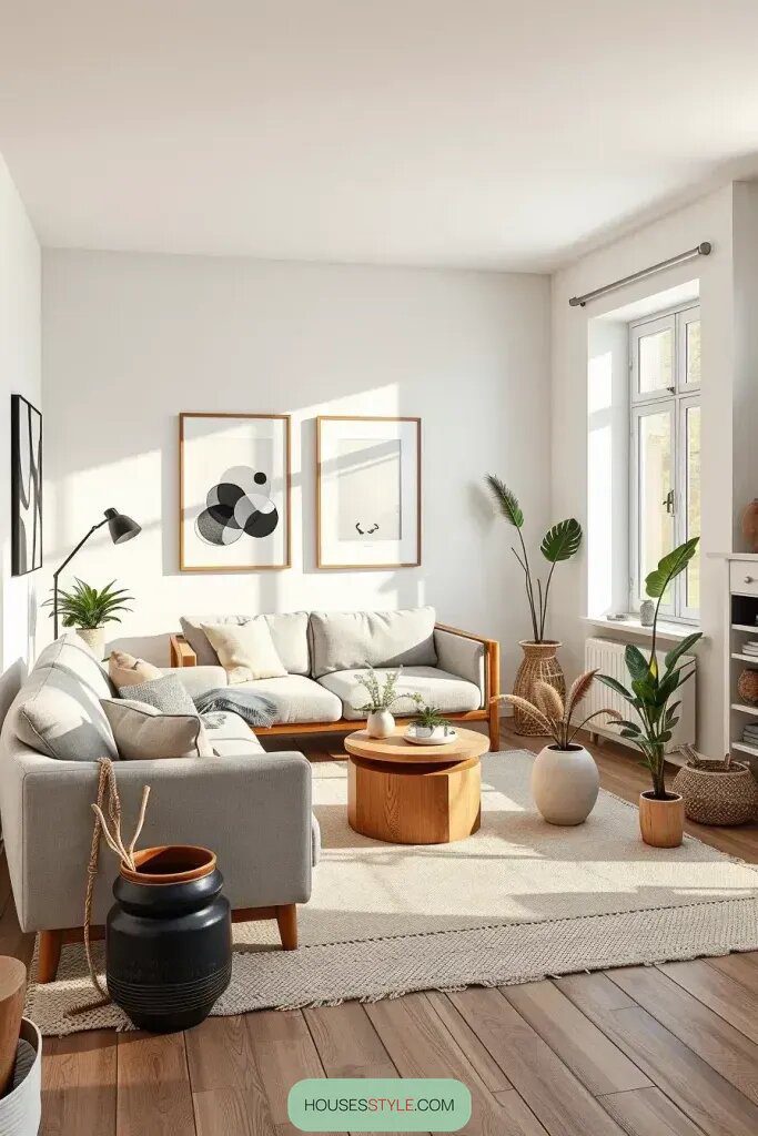 Scandinavian-Style Minimalism for a Cozier Living Room