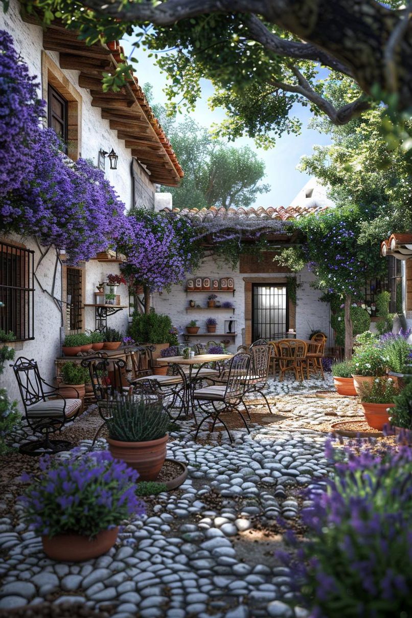 13. Olive-Filled Mediterranean Terrace