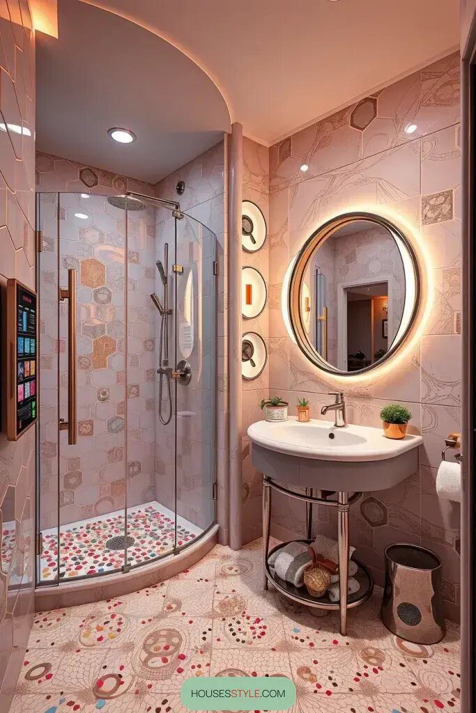 Blending Classic and Futuristic Bathroom Styles